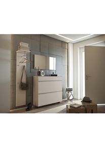 Moderano Garderobenpaneel, Taupe, Chromfarben, Metall, Holzwerkstoff, 33x167x31 cm, Aufh&auml;ngem&ouml;glichkeit, Garderobe, Garderoben-Sets & Garderoben-Serien, Garderoben-Serien