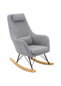 Jimmylee Still- UND Enstpannungssessel, Grau, Schwarz, Eichefarben, Holz, Metall, Textil, Kautschukholz, massiv, Abstraktes, F&uuml;llung: Baumwollf&uuml;llung, 68x107.5x87 cm, F&uuml;ttern, Stillen, Stillst&uuml;hle