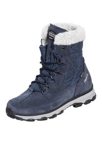 Stiefel Meindl "Meindl Civetta Lady 2 GTX jeans", Damen, Gr. 42, blau (jeans), Mesh, Veloursleder, unifarben, Schuhe Stiefel, Sportlicher Damen-Winterstiefel mit GORE-TEX Webpelzfutter