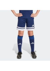 Trainingsshorts adidas Performance "SQUA25 SHO Y", Damen, Gr. 140, N-Gr, blau (team navy blau 2, wei&szlig;,), Obermaterial: 100% Polyester, Hosen Trainingsshorts, f&uuml;r Kinder, mit Gummizug, kurze Hose