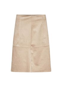 Midirock soyaconcept "SC-HUDDA 2", Damen, Gr. M, beige (camel), Web, Obermaterial: 90% Polyester, 10% Elasthan, unifarben, knielang, R&ouml;cke Midirock, Materialmix