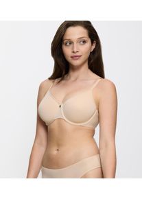 Minimizer-BH Triumph "Body Make-Up Essentials", Damen, Gr. 75, Cup C, beige (satin cream), Microtouch, Obermaterial: 66% Polyester, 25% Polyamid, 9% Elasthan, Basic, BHs Minimizer-BH, reduziert optisch um eine Cup-Gr&ouml;&szlig;e, seidig weich, Microfaser