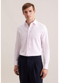 Businesshemd Seidensticker "Schwarze Rose", Herren, Gr. XXL (45), normale &Auml;rmell&auml;ngen, rosa (ros&eacute;), 100% Baumwolle, Strukturmuster, tailored fit, 2-Knopf-Manschette, Hemden Businesshemd, Shaped 1/1 Kentkragen Struktur