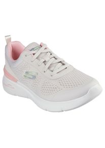 Sneaker Skechers "SKECH-AIR DYNAMIGHT 2.0-NEW HEIGHTS", Damen, Gr. 41, Textil, beige (natur, rosa), Lederimitat, Textil, Schuhe Sneaker, Schn&uuml;rschuh, Fitnessschuh, Halbschuh, Freizeitsch mit Memory Foam