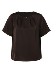 Shirtbluse frapp "frapp Bluse", Damen, Gr. 54, braun (chocolate), Obermaterial: 100% Polyester PES., uni, regular fit, Rundhals, Blusen Shirtbluse, Gro&szlig;e Gr&ouml;&szlig;en