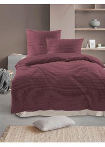 Bettw&auml;sche Irisette "Tokio 8607", rot (60 rubin), B/L: 135cm x 200cm, 1 Stk., 1 Stk., Mako-Satin, B/L: 80cm x 80cm, 2, Mako-Satin, Obermaterial: 100% Baumwolle, Bettw&auml;sche, Bettw&auml;sche, Mako-Satin, seidiger Glanz, besonders weich und hautschmeichelnd