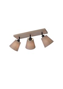 JUST LIGHT Deckenleuchte "RIALA", grau (taupe), 3, 1 Stk., Leuchten, ExklusiveE27, Deckenleuchte