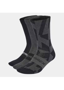Wandersocken adidas Performance "MULTI, 3 PAAR", Gr. XL (46/48), grau (schwarz, grau six, schwarz), Obermaterial: 55% Baumwolle, 37% Polyester, 4% Elasthan, 4% Polyamid, Socken Wandersocken, f&uuml;r Erwachsene geeignet, im 3er-Pack