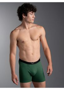 Boxer TRIGEMA "TRIGEMA Pants mit praktischem Gummibund", Herren, Gr. 3XL, 1 Stk., gr&uuml;n (efeu), 95% Baumwolle, 5% Elasthan, Unterhosen Boxer