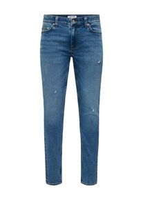 Only & Sons Slim-fit-Jeans ONLY & SONS "ONSLOOM SLIM JOG BOX PIM MU OTL", Herren, Gr. 34, L&auml;nge 34, blau (medium blau denim), Denim/Jeans, Obermaterial: 70% Baumwolle, 28% Polyester, 2% Elasthan, unifarben, slim fit kn&ouml;chellang, Jeans Slim-fit-Jeans