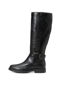 Marc O'Polo Stiefel MARC O'POLO "Model Paula 37", Damen, Gr. 39, Normalschaft, schwarz, Leder, unifarben, Schuhe Stiefel, Langschaftstiefel mit Rei&szlig;verschluss