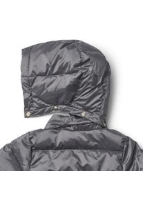 Steppjacke Wheat "Puffer jacket Eli", M&auml;dchen, Gr. 152, grau (9619 schwarz charcoal), Web, Obermaterial: 100% Polyester, leicht gl&auml;nzend, unifarben, normal, Rippb&uuml;ndchen, Jacken Steppjacke, Kunstfaser, wasserdicht, atmungsaktiv, reflektierendes Logo-Abzeichen