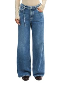 Marc O'Polo Weite Jeans MARC O'POLO, Damen, Gr. 31, L&auml;nge 32, medium blau, Denim/Jeans, Obermaterial: 100% Baumwolle, weit lang, Jeans Weite Jeans, Model Lania wide aus Rigid Denim ohne Elasthan