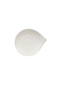 Villeroy & Boch Untertasse VILLEROY & BOCH "Kaffeeuntertasse Flow 18 x 15 cm wei&szlig;", wei&szlig;, Speiseteller, Untertasse