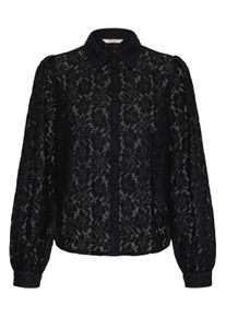 Langarmbluse Cream "Damen Bluse langarm CRLiselin", Damen, Gr. 42, schwarz (pitch schwarz), Obermaterial: 85% Baumwolle CO. 15% Nylon NY., Blusen Langarmbluse