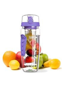 Trinkflasche LA VAGUE "Trinkflasche mit Einsatz VITALITY", lila (true lila), Tritan, Trinkflaschen Trinkflasche