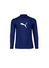 Rash Guard Puma "Puma SWIM KIDS UNISEX RASHGUARD", Kinder, Gr. 140, navy, Obermaterial: 80% Polyamid, 20% Elasthan, Shirts Rash Guard, mit langen &Auml;rmeln, Stehkragen