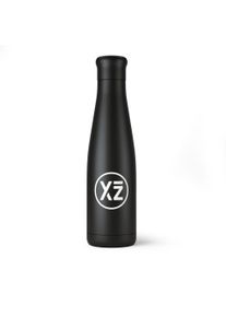 Trinkflasche YEAZ "Isolier-Trinkflasche INTENSE", Gr. Blacklist, schwarz (powder schwarz), Edelstahl, Trinkflaschen Trinkflasche