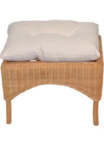 Sitzhocker, gelb (honigfarben), B:53cm H:39cm T:40cm, Stoffbezug 100% Polyester, HOFMANN LIVING AND MORE, Hocker, Sitzhocker, Hocker mit Kissen