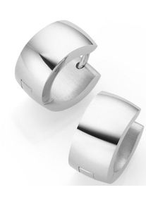 Paar Creolen Firetti "Schmuck Geschenk klassisch, &Oslash; 13,4 mm", silber (edelstahlfarben), Ohrringe, Damen, 13,4mm, Edelstahl, Paar Creolen