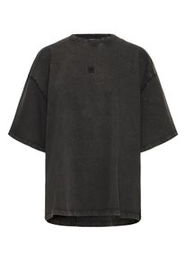 Longtop Ichi "Damen Kurzarm-Bluse IHMAKKIE", Damen, Gr. XL, schwarz (schwarz, schwarz), Obermaterial: 100% Baumwolle CO., Tops Longtop