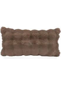 HOCK Dekokissen H.O.C.K. "H.O.C.K. Nordic", braun (braun, felloptik unifarben), B:30cm H:10cm L:60cm, Polyester, Dekokissen_Sitzkissen_Kissenh&uuml;llen, Dekokissen, Besonders weiche, flauschige Oberfl&auml;che