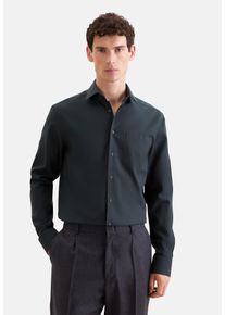 Flanellhemd Seidensticker "Schwarze Rose", Herren, Gr. S (38), normale &Auml;rmell&auml;ngen, dunkelgr&uuml;n, 100% Baumwolle, unifarben, regular fit, 2-Knopf-Manschette, Hemden Flanellhemd, Regular 1/1 Kentkragen Uni