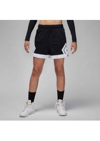 Trainingsshorts Jordan "Jordan Sport Women's 4" Diamond Shorts", Damen, Gr. XL, N-Gr, schwarz-wei&szlig; (schwarz, wei&szlig;, wei&szlig;, schwarz), Obermaterial: 100% Polyester, Hosen Trainingsshorts, atmungsaktives Mesh, schwei&szlig;ableitende Technologie