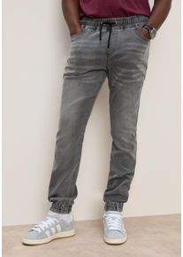 Jogg Pants DELMAO, Herren, Gr. 38, L&auml;nge 34, grau (dunkelgrau used), Denim/Jeans, Obermaterial: 65% Baumwolle, 33% Polyester, 2% Elasthan, unifarben, comfort fit lang, Jeans Jogg Pants, mit Eingrifftaschen und Ges&auml;&szlig;taschen, Comfort Fit, gerader Beinverlauf