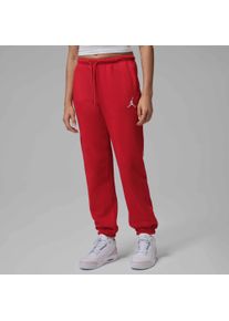 Trainingshose Jordan "W J JUMPMAN FLC PANT 2", Damen, Gr. XS, N-Gr, rot (gym rot, wei&szlig;), Interlock, Obermaterial: 70% Baumwolle, 30% Polyester, unifarben, Basic lang, Hosen Trainingshose, unifarbenes Design, mit Logodruck, schnell trocknendes Material