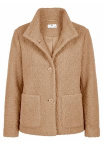 Peter Hahn - Jacke mit Stehkragen, braun, Gr. 52, Kunstfaser