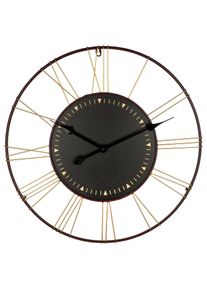 Wanduhr Gilde "Wanduhr rund Mesa", schwarz, B:60cm H:60cm, Wanduhren, Wanduhr