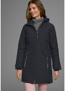 Funktionsparka Polarino, Damen, Gr. 48, schwarz, Web, Obermaterial: 100% Polyester. Futter: 100% Polyester. Wattierung: 100% Polyester, mit Riegel,verstellbar Rippstrickb&uuml;ndchen mit verstellbarem Klettverschluss, Jacken Funktionsparka, wasserdicht, atmungsaktiv & winddicht. Wassers&auml;ule 3000mm