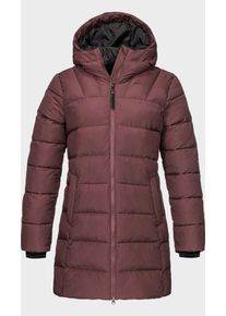 Sch&ouml;ffel Parka SCH&Ouml;FFEL "Ins Parka Style Boslix WMS", Damen, Gr. 38, braun (3765, lila), Oberstoff: 63% Nylon, 37% Baumwolle. Futter: 100% Polyester, relaxed fit, hoch geschlossener Ausschnitt, Jacken Parka