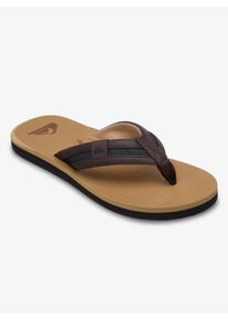 Zehentrenner Quiksilver "CARVER SQUISH 26", Herren, Gr. 40, atmungsaktiv, braun (braun 1), Synthetik, Schuhe Zehentrenner, Sommerschuhe