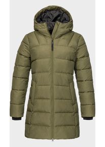 Sch&ouml;ffel Parka SCH&Ouml;FFEL "Ins Parka Style Boslix WMS", Damen, Gr. 44, gr&uuml;n (6875, gr&uuml;n), Oberstoff: 63% Nylon, 37% Baumwolle. Futter: 100% Polyester, relaxed fit, hoch geschlossener Ausschnitt, Jacken Parka