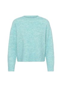 Strickpullover Saint Tropez "Damen Strickpullover TabanaSZ", Damen, Gr. L, blau (aqua haze melange), Obermaterial: 55% Polyester Pol. recyc.. 35% Polyester PES. 5% Wolle mw. 5% Elasthan EL., Pullover Strickpullover
