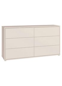 CARRYHOME Kommode, Sandfarben, Kunststoff, 6 Schublade(n) Schubladen, 155x83x42 cm, Typenauswahl, Beim&ouml;bel erh&auml;ltlich, in verschiedenen Gr&ouml;&szlig;en erh&auml;ltlich, Kleinm&ouml;bel, Kommoden, Kommoden