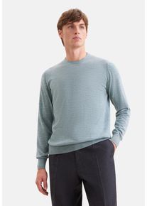 Pullunder Seidensticker "Schwarze Rose", Herren, Gr. L, blau (ice gr&uuml;n), 100% Wolle, unifarben, regular fit, Rundhals, Pullover Pullunder, 1/1 Rundhals Uni