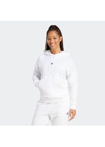 Kapuzensweatshirt adidas Sportswear "ESSENTIALS SMALL LOGO FRENCH TERRY HOODIE", Damen, Gr. XS, wei&szlig;, schwarz, Obermaterial: 70% Baumwolle, 30% Polyester, normal, Rundhals, angesetztes B&uuml;ndchen, Sweatshirts Kapuzensweatshirt