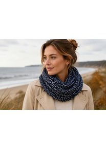 Loop Laura Scott, Damen, blau (marine, wei&szlig;), Web, Kunstfaser, bedruckt, gemustert, Modet&uuml;cher Loop, leichtes Webmaterial, einlagige Verarbeitung