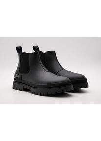 Chelseaboots Replay "SANDTOWN CITY", Herren, Gr. 46, schwarz, Elastischer Einsatz, Lederimitat, unifarben, Basic, Schuhe Chelseaboots, Schlupfboots, Stiefelette mit Stretcheins&auml;tze und Anziehlasche