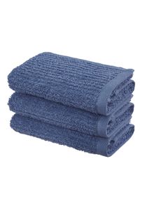 Gaestehandtuecher OTTO HOME "Riva, 30x50, Premium Handt&uuml;cher, 500 gr/m&sup2;", wei&szlig; (jeansblau), B:30cm L:50cm, Webfrottier, Obermaterial: 100% Baumwolle, Handt&uuml;cher, Gaestehandtuecher, Hoch-Tief-Struktur, Streifen, weich, 5 Jahre Garantie