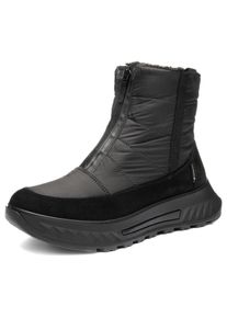 Winterboots Ara "ST.MORITZ", Damen, Gr. 5, Warmfutter, schwarz, Textil, Veloursleder, gesteppt, unifarben, Schuhe Winterboots, Snowboots, Winterstiefel mit Frontzipper, Komfortweite H (=sehr weit)