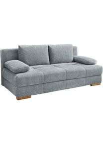 Jockenh&ouml;fer Schlafsofa JOCKENH&Ouml;FER GRUPPE "Calli, Liegefl. 160x200 cm, Dauerschl&auml;fer, wahlweise mit Topper", grau, B:205cm T:110cm, Korpus: 95% Polyester, 5% Nylon;Kissen: 45% Polyacryl, 24% Viscose, 19% Polyester, Sofas, Schlafsofa, mit Schlaffunktion & Bettkasten, Topper, Tonnentaschenfederkern
