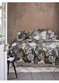 Bettw&auml;sche Irisette "Meran 8687", 11 grau, B/L: 135cm x 200cm, 1 Stk., 1 Stk., Biber, B/L: 80cm x 80cm, 2, Biber, Obermaterial: 100% Baumwolle, Bettw&auml;sche, Bettw&auml;sche, Feinbiber, 2 teilig, flauschig