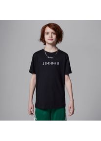 Print-Shirt Jordan "JDB MJ WORDMARK EMB CREW", Jungen, Gr. XL, schwarz, Jersey, Obermaterial: 60% Baumwolle, 40% Polyester, Rundhals, Shirts Print-Shirt