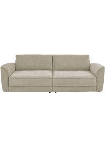 Big-Sofa DIE PLANBAR "Bigsofa ZE-EM24138, B: 264 cm", beige (cody beige), B:264cm H:83cm T:125cm, 100% Polyester, Sofas, Big-Sofa, SoftSitz-Kaltschaumpolsterung, wahlweise mit Sitztiefenverstellung