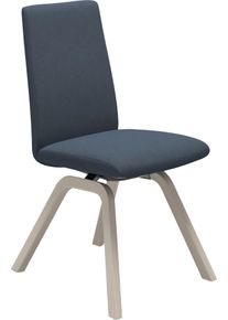 Polsterstuhl stressless "Laurel", blau (blau dinamica, eiche gekalkt), B:49cm H:92cm T:59cm, Microfaser DINAMICA (88% Polyester, 12% Polyurethan), St&uuml;hle, Polsterstuhl, Low Back, Gr&ouml;&szlig;e M, mit schr&auml;ggestellten Beinen in Eiche gekalkt