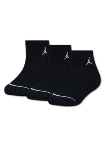 Socken Jordan "JHN JD ED ELVD 3PK ANKLE", M&auml;dchen, Gr. 35-37,5, schwarz, Obermaterial: 64% Baumwolle, 33% Polyester, 3% Elasthan, unifarben, Socken Socken, im 3er-Pack, unifarbenes Design, f&uuml;r sportive Aktivit&auml;ten geeignet